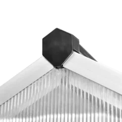 Växthus i aluminium 4,6 m² - UV-resistent och isolerat | Färg: Aluminium | Storlek: 4,6 m²
