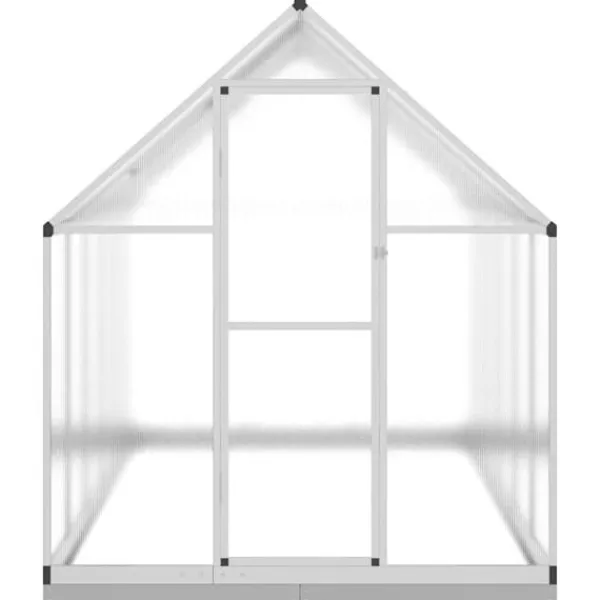 Clearance Växthus i aluminium med UV-skydd | 334x169x202 cm | Färg: Silver Växthus
