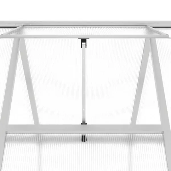 Clearance Växthus i aluminium med UV-skydd | 334x169x202 cm | Färg: Silver Växthus