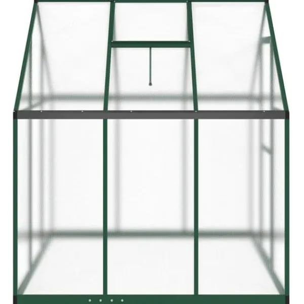 Växthus med grön aluminiumram - Skydd för växter | Storlek: 169x169x195 cm