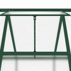 Växthus med grön aluminiumram - Skydd för växter | Storlek: 169x169x195 cm