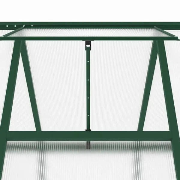 Växthus med grön aluminiumram - Skydd för växter | Storlek: 169x169x195 cm