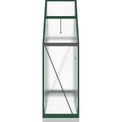 Växthus med grön aluminiumram - Robust och väderbeständig | Storlek: 169x58x202 cm