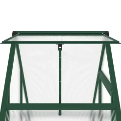 Växthus med grön aluminiumram - Robust och väderbeständig | Storlek: 169x58x202 cm