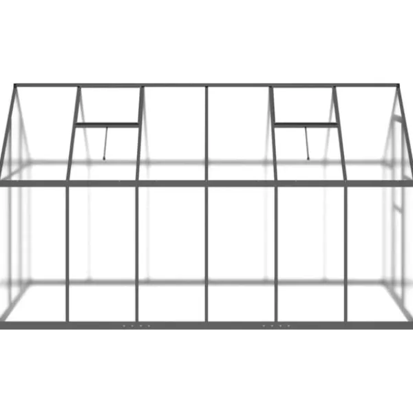 vidaXL Växthus med ram antracit 334x169x195 cm aluminium