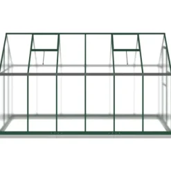 vidaXL Växthus med ram grön 334x169x202 cm aluminium