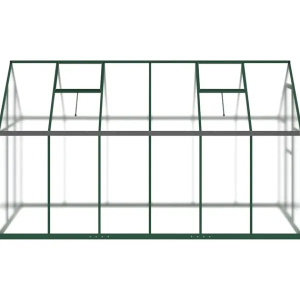 vidaXL Växthus med ram grön 334x169x195 cm aluminium