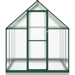 Discount Växthus med ram grön 169x169x202 cm aluminium Växthus