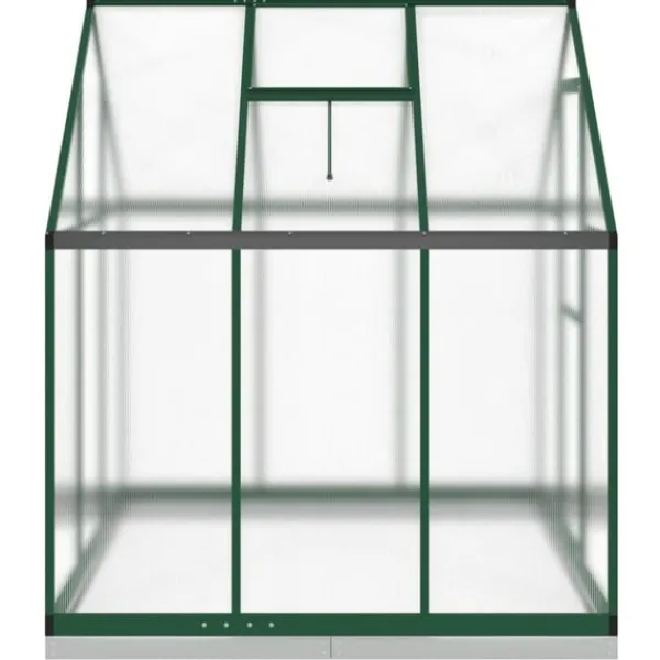 Discount Växthus med ram grön 169x169x202 cm aluminium Växthus