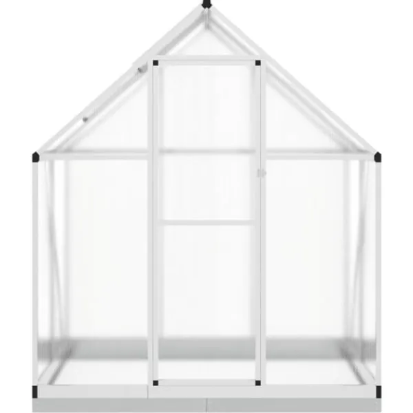 Best Växthus med ram silver 169x114x202 cm aluminium Växthus