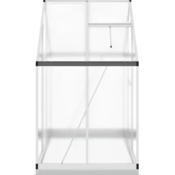 Best Växthus med ram silver 169x114x202 cm aluminium Växthus