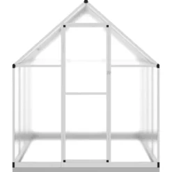 vidaXL Växthus med ram silver 224x169x202 cm aluminium