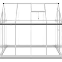 vidaXL Växthus med ram silver 224x169x202 cm aluminium