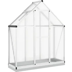 vidaXL Växthus med ram silver 169x58x202 cm aluminium
