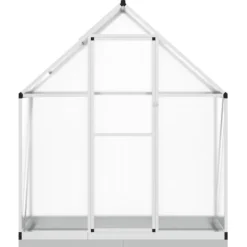 vidaXL Växthus med ram silver 169x58x202 cm aluminium