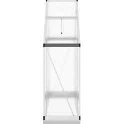 vidaXL Växthus med ram silver 169x58x202 cm aluminium