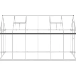vidaXL Växthus med ram silver 334x169x195 cm aluminium