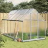 vidaXL Växthus med ram silver 334x169x202 cm aluminium