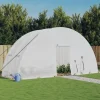 Växthus med stålram - Rymligt och robust 12 m² | Färg: Vit | Storlek: 6x2x2,85 m Växthus