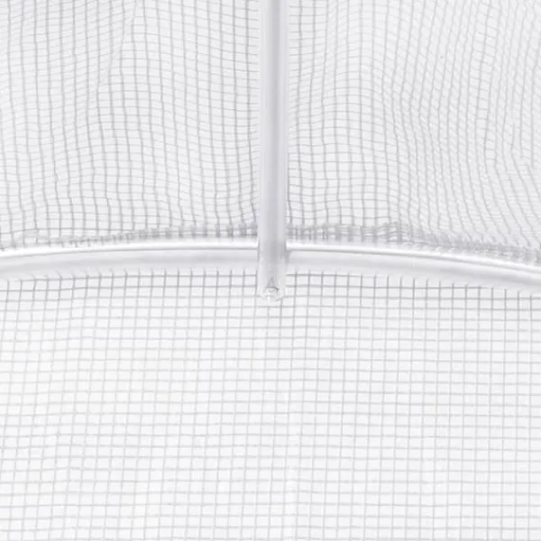 Outlet Växthus med stålram - Rymligt och robust | Färg: Vit | Storlek: 10x4x2 m | Yta: 40 m² Växthus