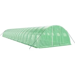 vidaXL Växthus med stålram grön 80 m² 20x4x2 m