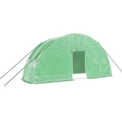 vidaXL Växthus med stålram grön 12 m² 6x2x2,85 m