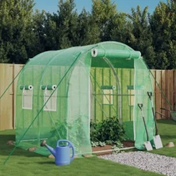 Discount Växthus med stålram grön 4 m² 2x2x2 m Växthus