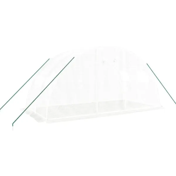 Sale Växthus med stålram vit 8 m² 4x2x2 m Växthus