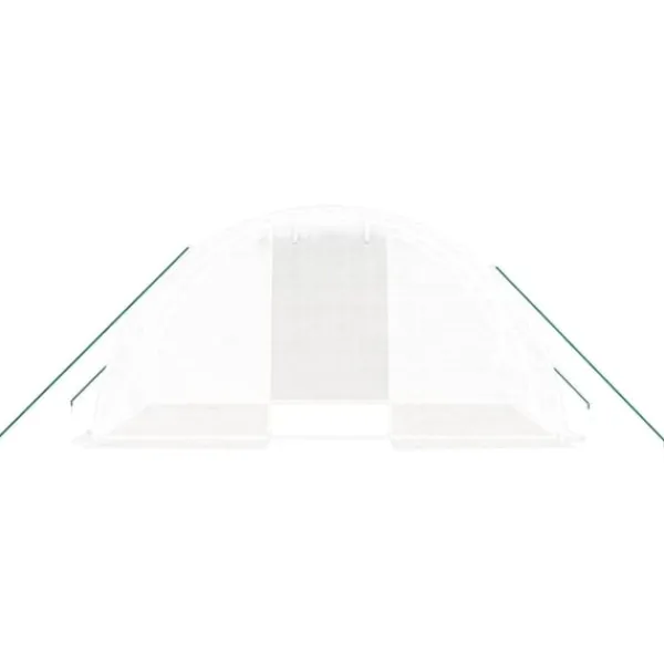Sale Växthus med stålram vit 8 m² 4x2x2 m Växthus