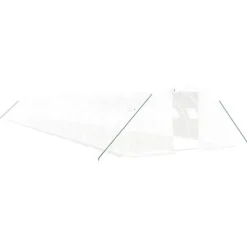 vidaXL Växthus med stålram vit 80 m² 20x4x2 m