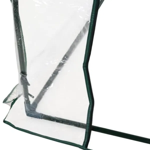 Växthus 250x100x80 cm, stål/PVC, med dörr – drivbänk för plantuppdragning