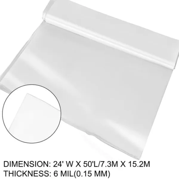Växthusfilm, polyetenfilm 24x50 fot, växthusplast för optimal odling och skydd.