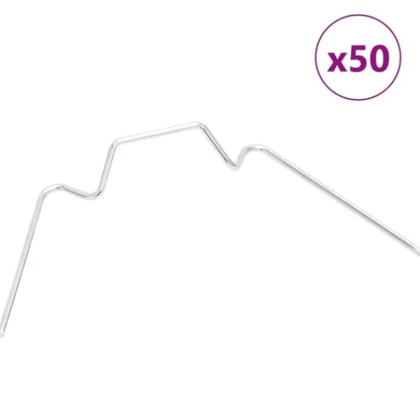Discount Växthusklämmor 50 st W-typ galvaniserat stål Växthus