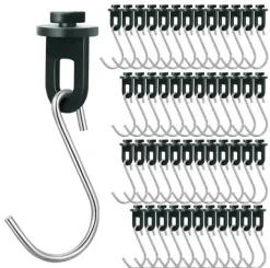 Växthusklämmor med S-Krokar, 50-pack