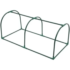 Växthustunnel - Mini växthus - 120x60x50 cm - PE-överdrag med dragkedja - Järnram - 2 kg - Beige