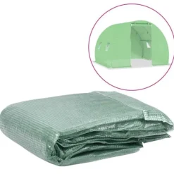 Online Växthusöverdrag för 6 m² - Skydd mot väder och fågel | Färg: Grön | Storlek: 200x300x200 cm Växthus
