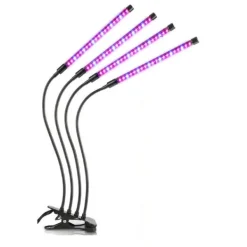 Växtlampa / växtbelysning med 4 flexibla LED lysrör 1-pack