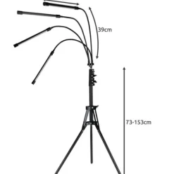 Växtlampa med Stativ / Växtbelysning - 4 LED-paneler