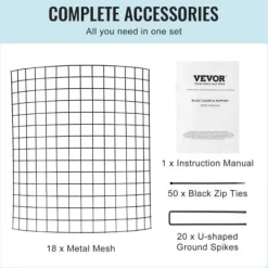 Clearance Växtskydd, 6-pack, 32x35,5 cm, Metall, Justerbar, Utomhus Kompostering