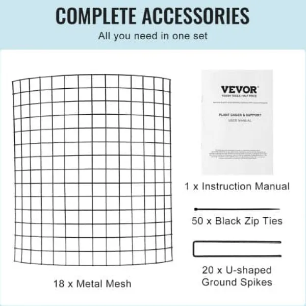 Clearance Växtskydd, 6-pack, 32x35,5 cm, Metall, Justerbar, Utomhus Kompostering