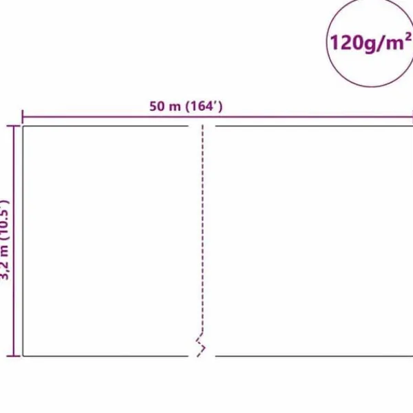vidaXL Växtskydds fleece - - 50x3,2 m - Vit - Ovävd tyg - UV-resistent - Återanvändbar