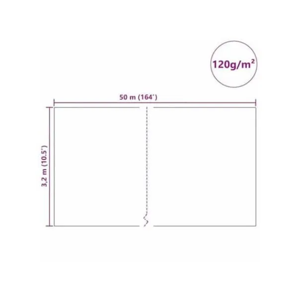 vidaXL Växtskydds fleece - - 50x3,2 m - Vit - Ovävd tyg - UV-resistent - Återanvändbar