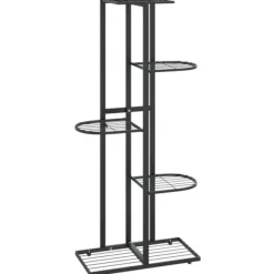 Outlet Växtställ - Living Växtställ med 5 hyllor 43x22x98 cm svart metall Växtställ