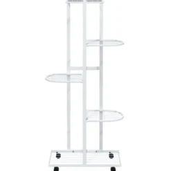 Discount Växtställ - Living Växtställ på hjul 5 hyllor 44x23x100 cm svart järn Växtställ