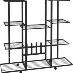 Växtställ - Living Växtställ på hjul 94,5x24,5x91,5 cm svart järn