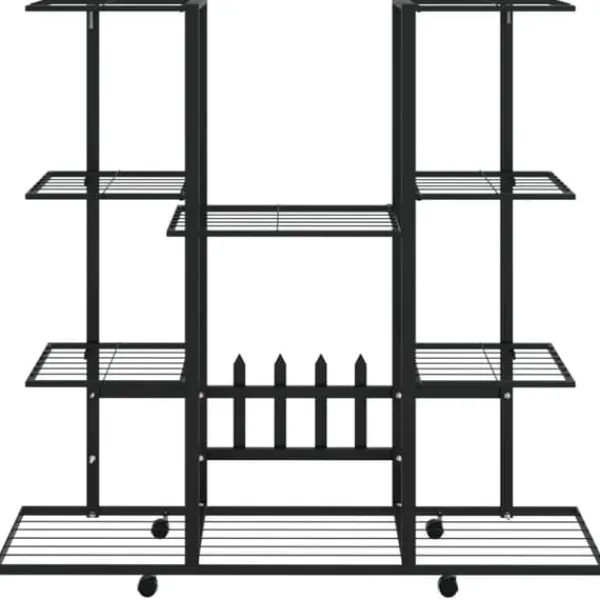 Växtställ - Living Växtställ på hjul 94,5x24,5x91,5 cm svart järn