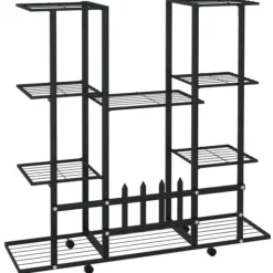 Växtställ - Living Växtställ på hjul 94,5x24,5x91,5 cm svart järn