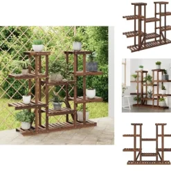 Best Växtställ - Living Växtställ 110x25x110,5 cm massivt granträ Växtställ