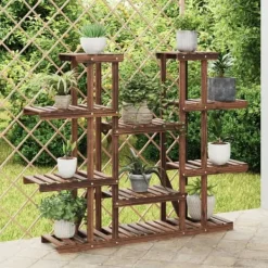 Best Växtställ - Living Växtställ 110x25x110,5 cm massivt granträ Växtställ