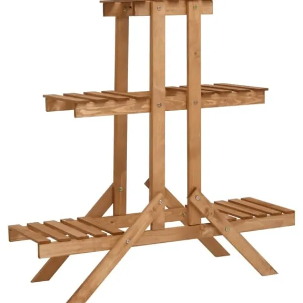 Växtställ - Living Växtställ 83x25x83 cm granträ